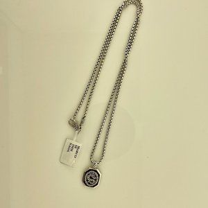 John Hardy Rounded Box Chain and Dragon Pendant Silver